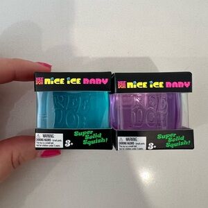 🔥NEW NeeDoh Nice Ice Baby SET (blue & purple) SOLD OUT COLORS- Sensory Must Have